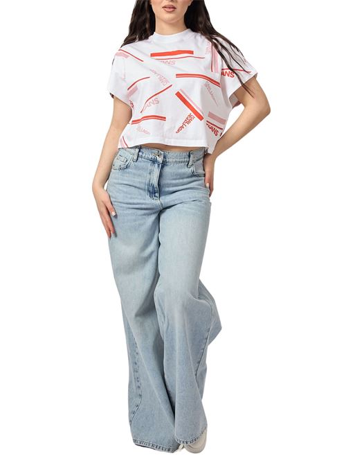 T-shirt donna bianca in cotone Karl Lagerfeld jeans | A2W1703410W